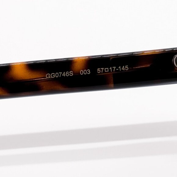 NEW GG0746S 003 UNISEX DARK GREEN HAVANA SUNGLASSES GUCCI - Picture 9 of 11